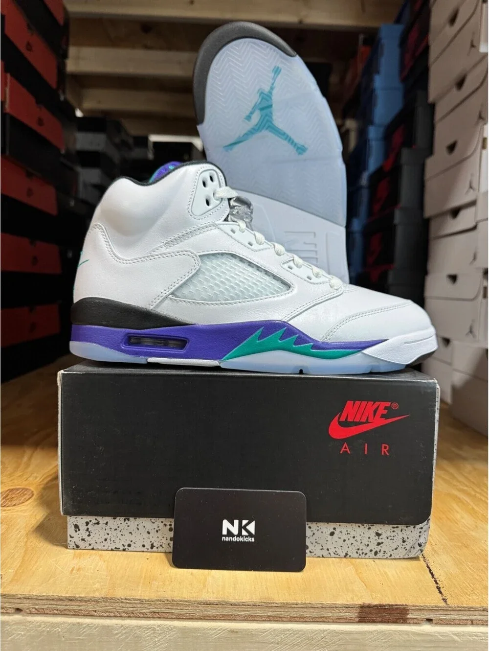 Air Jordan 5 Retro 'Grape' HQ7978-100 MEN SIZE 8.5